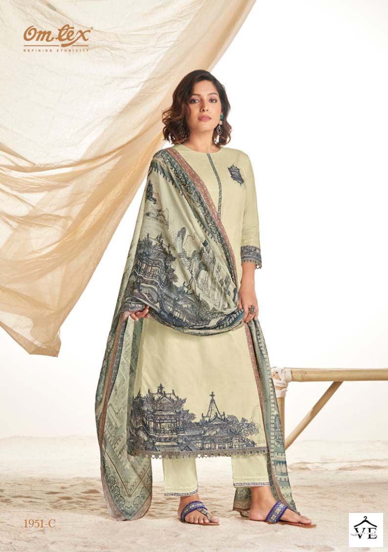 Omtex Dhara Lawn Cotton Wholesale Designer Salwar Suit Catalog — Wholesale Salwar Suits, MPA wholesale from Surat - Gallery Image 4