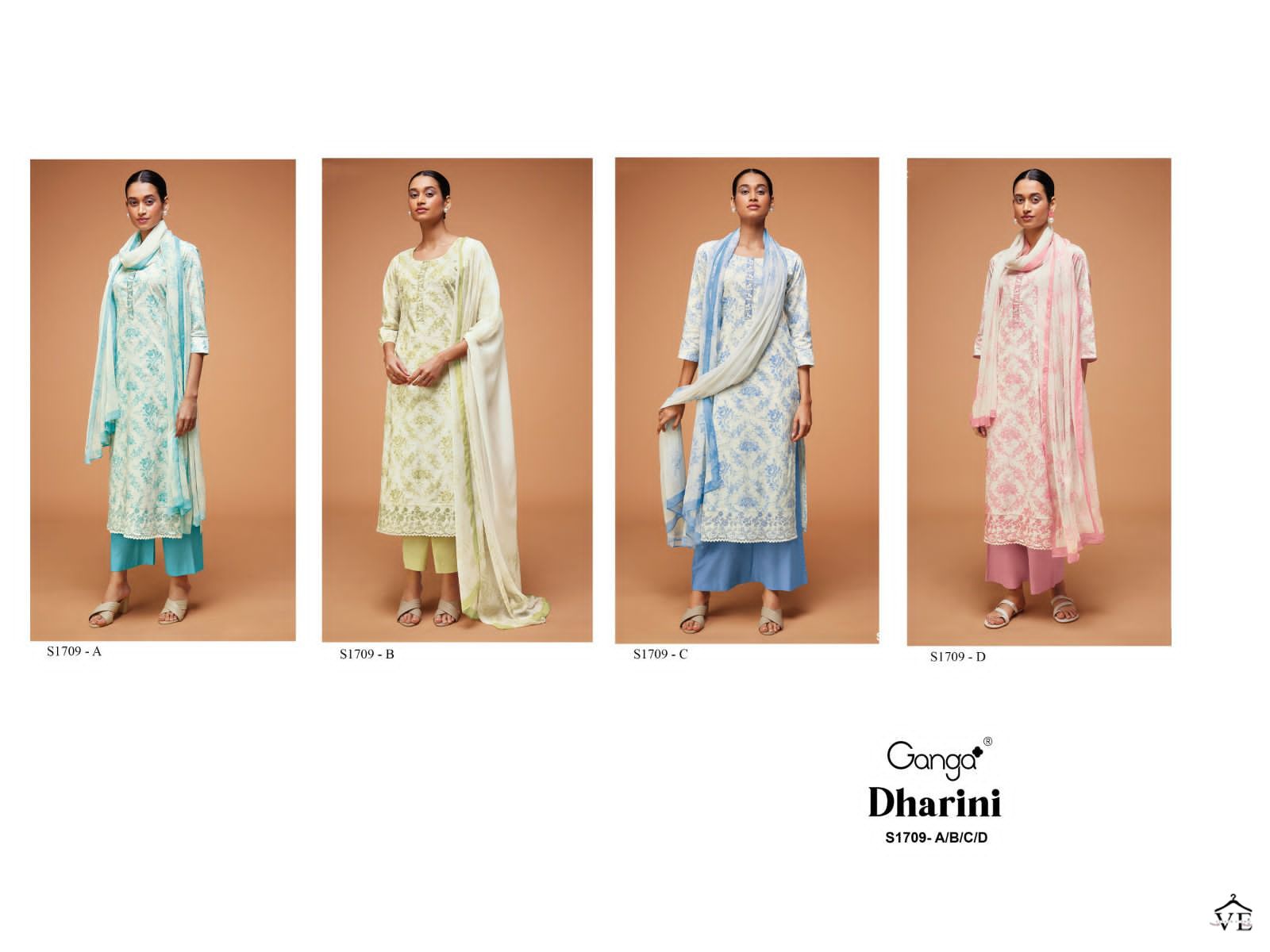 Ganga Dharini 1709 Premium Cotton Wholesale Salwar Suit Catalog — Wholesale Salwar Suits, MPA wholesale from Surat — view 5