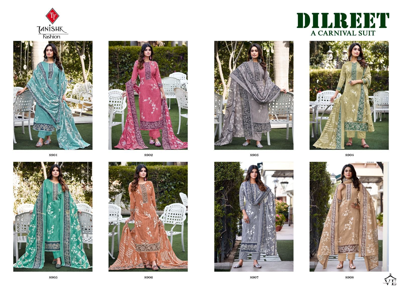 Tanishk Fashion Dilreet A Carnival Suit Pure Cotton Wholesale Salwar Suit Catalog — Wholesale Salwar Suits, MPA wholesale from Surat — view 9