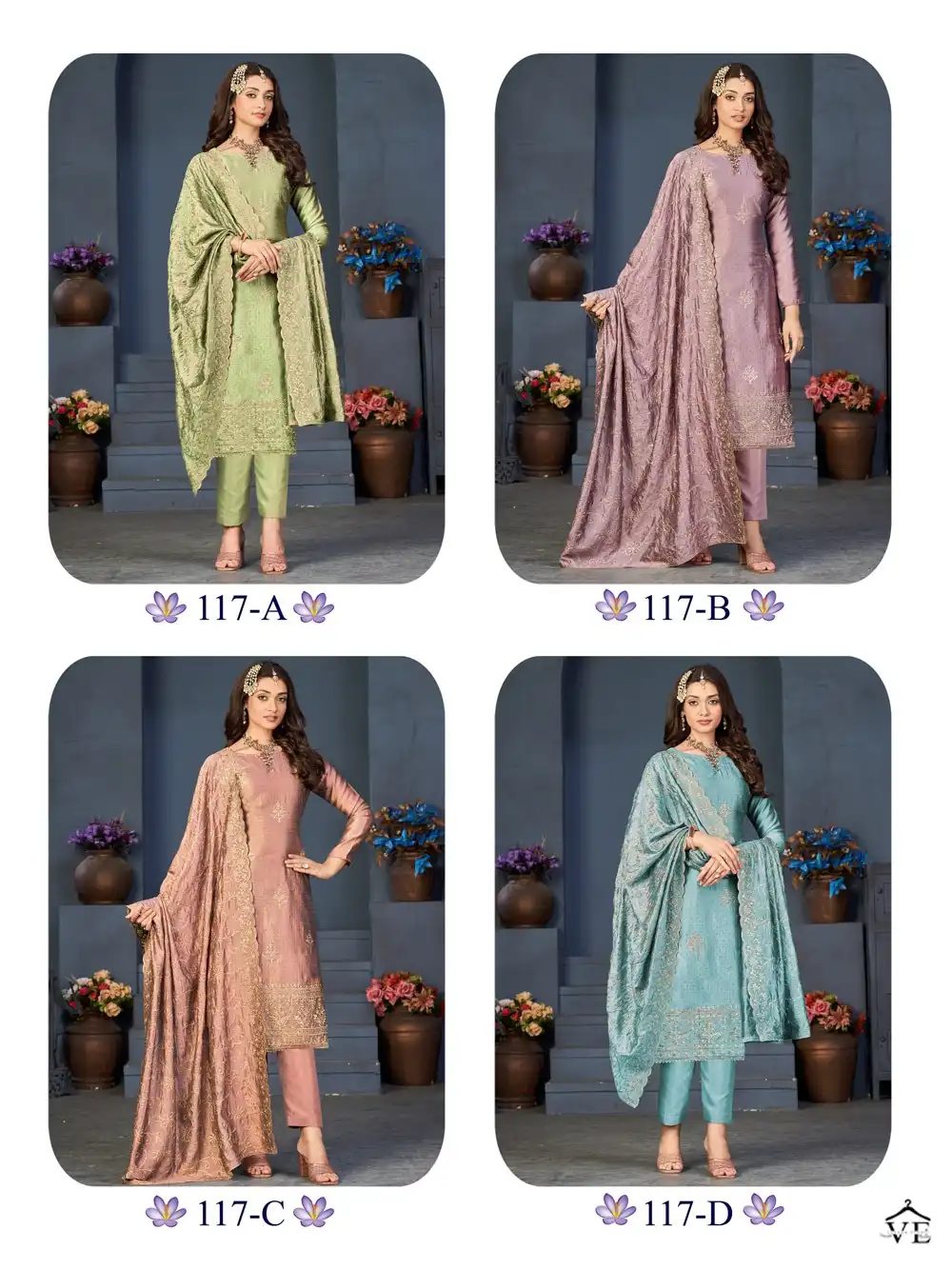 Vardan Ethnic Dista Blooming Vichitra Wholesale Designer Salwar Suit Catalog — Wholesale Salwar Suits, MPA wholesale from Surat — view 5
