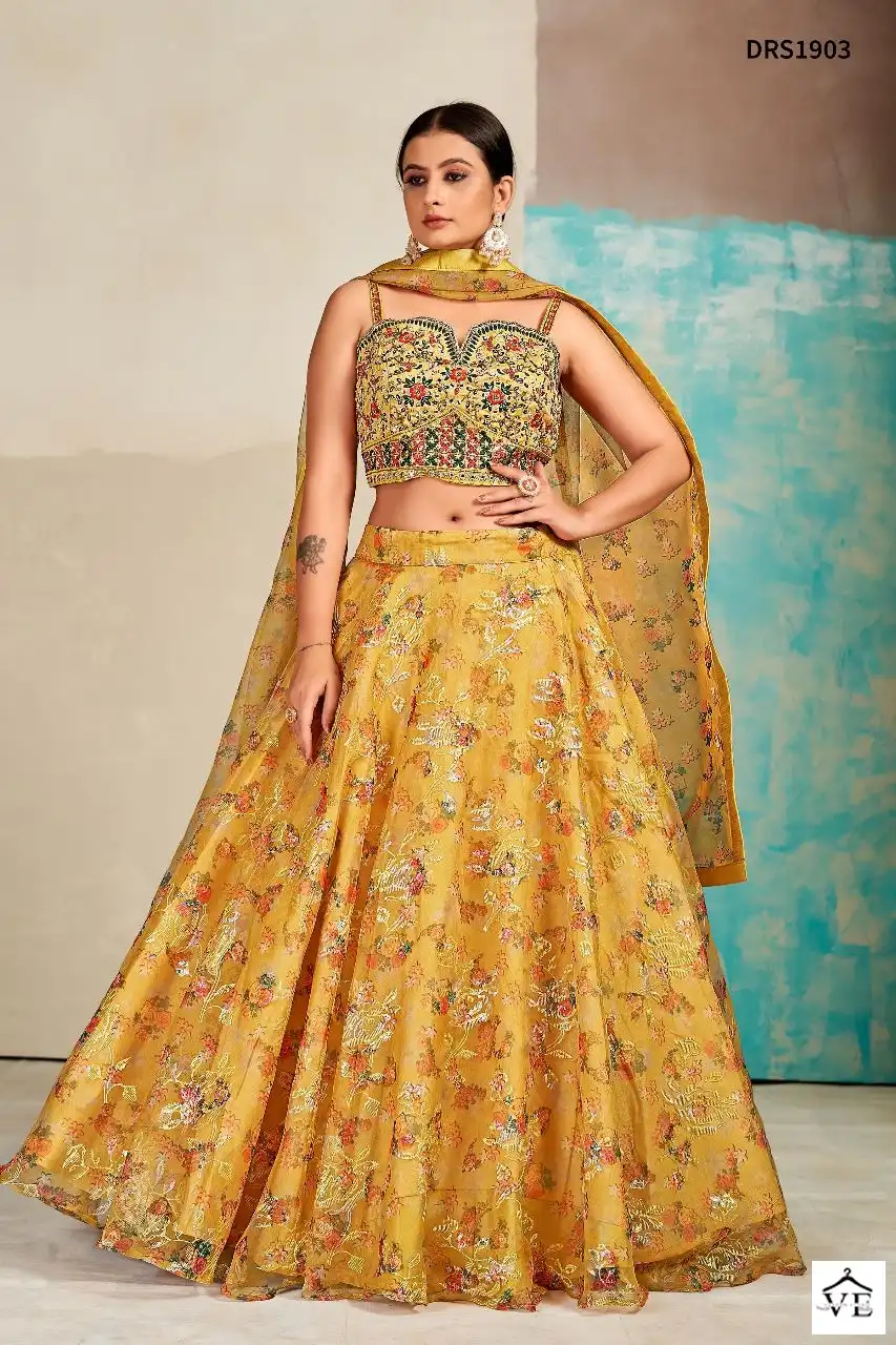 Dresstive Vol 6 Organza Wholesale Lehenga Catalog — Wholesale Lehenga, MPA wholesale from Surat — view 2