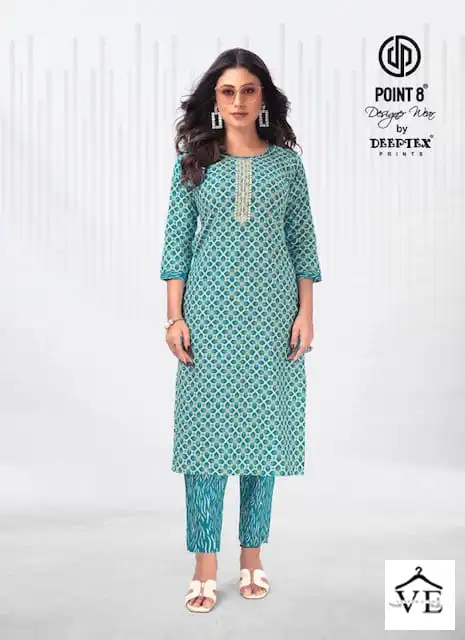 Deeptex Exotic Vol 3 Pure Cotton Wholesale Kurti With Pant Catalog — Wholesale Kurtis, Deeptex wholesale from Surat — view 4