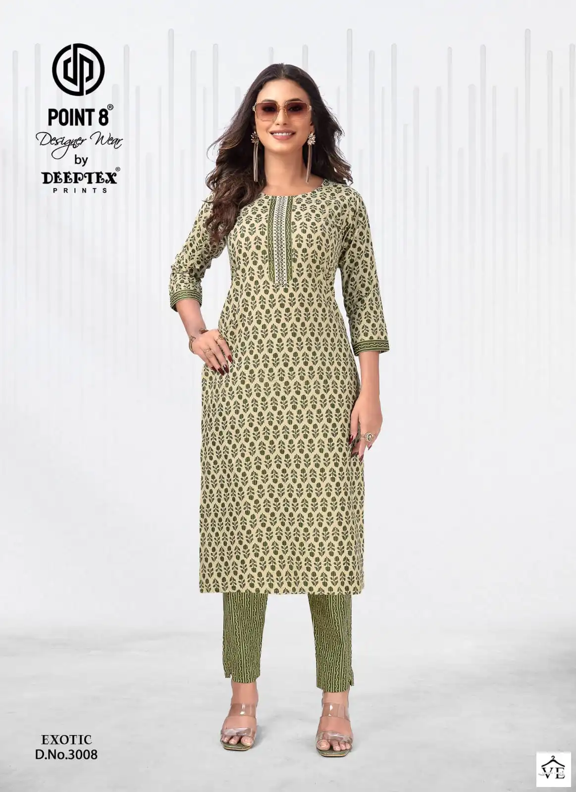 Deeptex Exotic Vol 3 Pure Cotton Wholesale Kurti With Pant Catalog — Wholesale Kurtis, Deeptex wholesale from Surat — view 8
