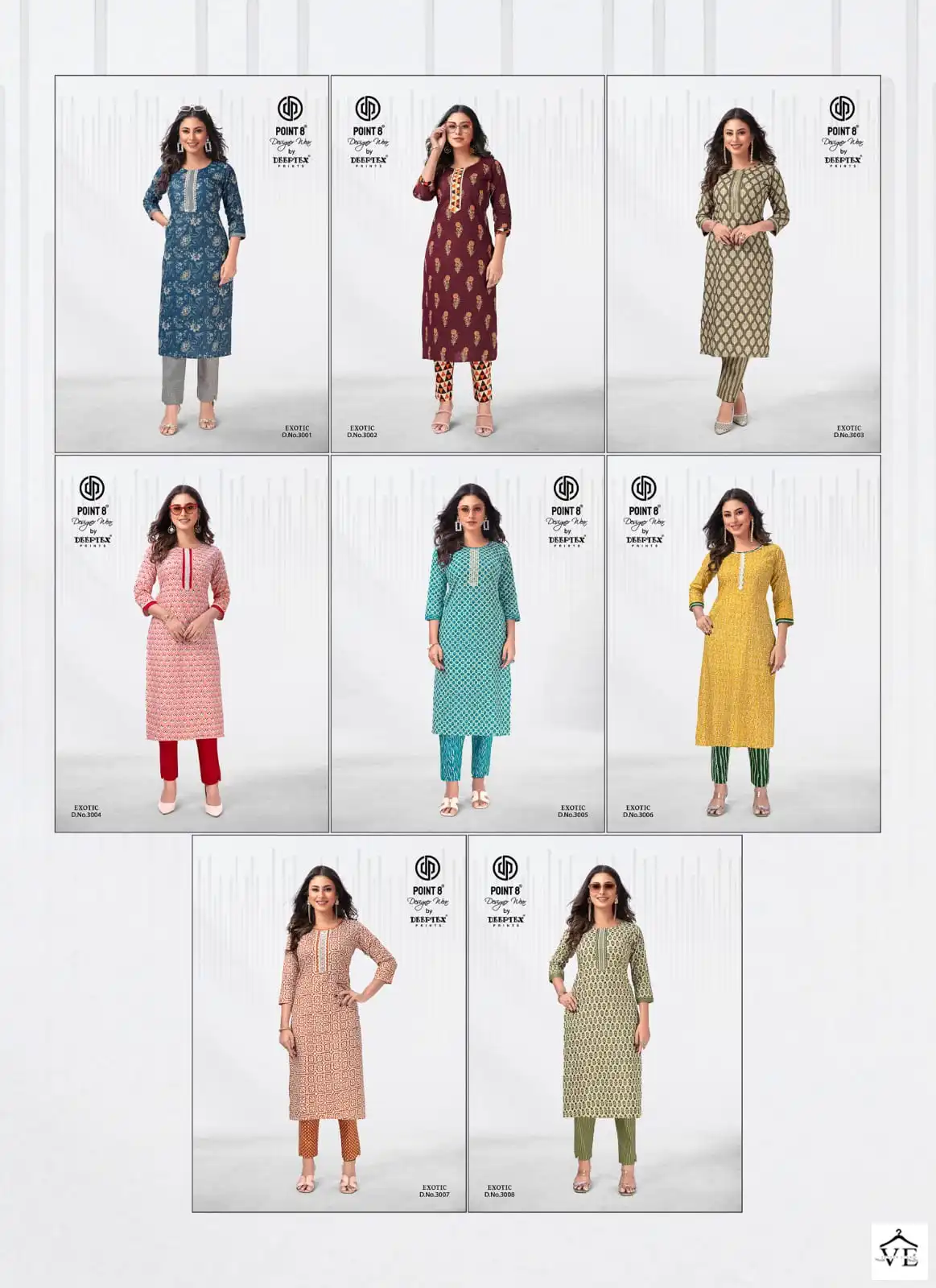 Deeptex Exotic Vol 3 Pure Cotton Wholesale Kurti With Pant Catalog — Wholesale Kurtis, Deeptex wholesale from Surat — view 9
