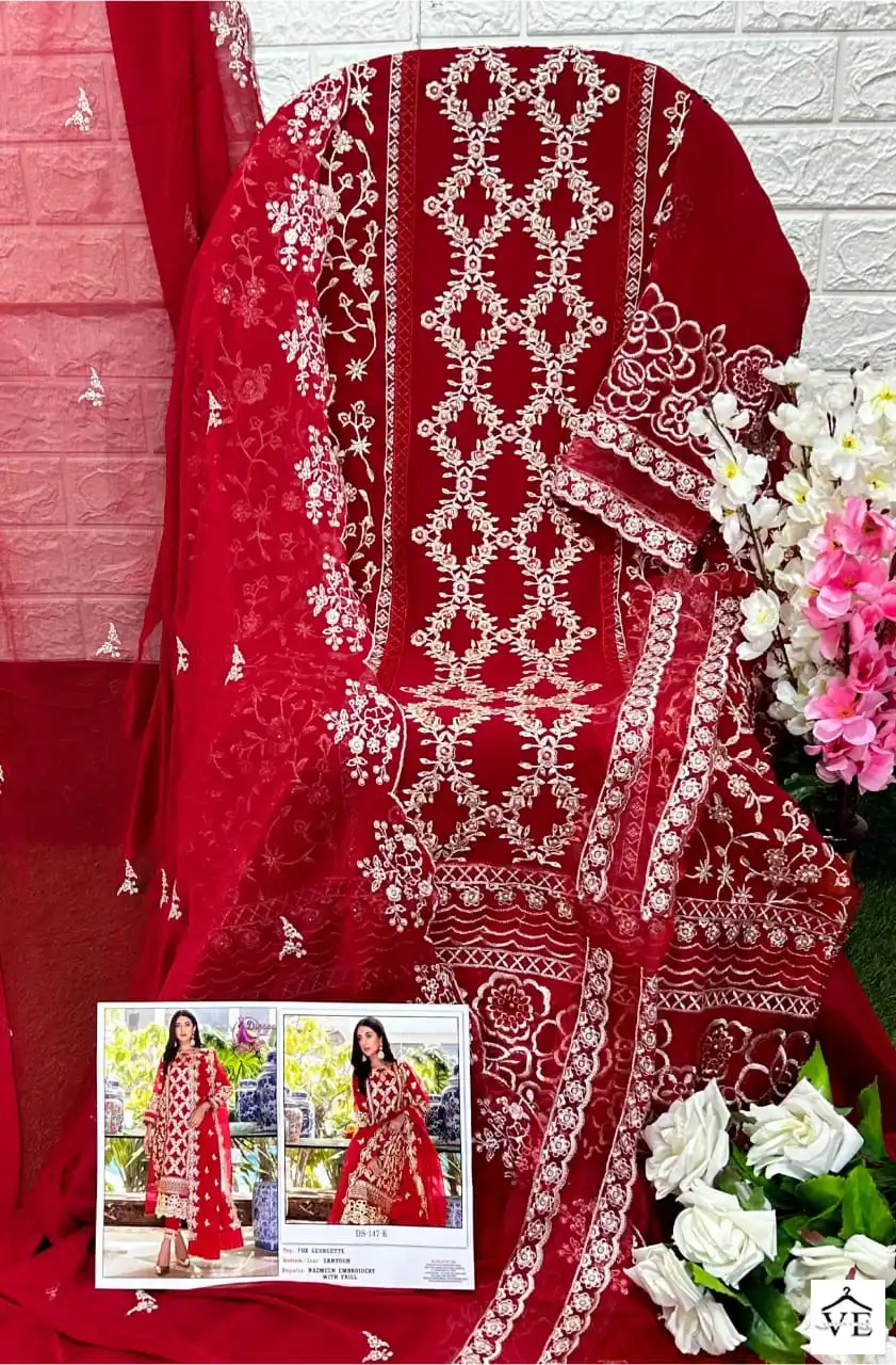 Dinsaa Dno 147 Georgette Wholesale Pakistani Suits Catalog — Wholesale Salwar Suits, MPA wholesale from Surat - Gallery Image 6