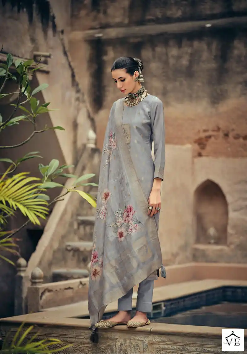 Ibiza Ellena Pure Linen Jaquard Wholesale Designer Salwar Suit Catalog — Wholesale Salwar Suits, MPA wholesale from Surat - Gallery Image 2