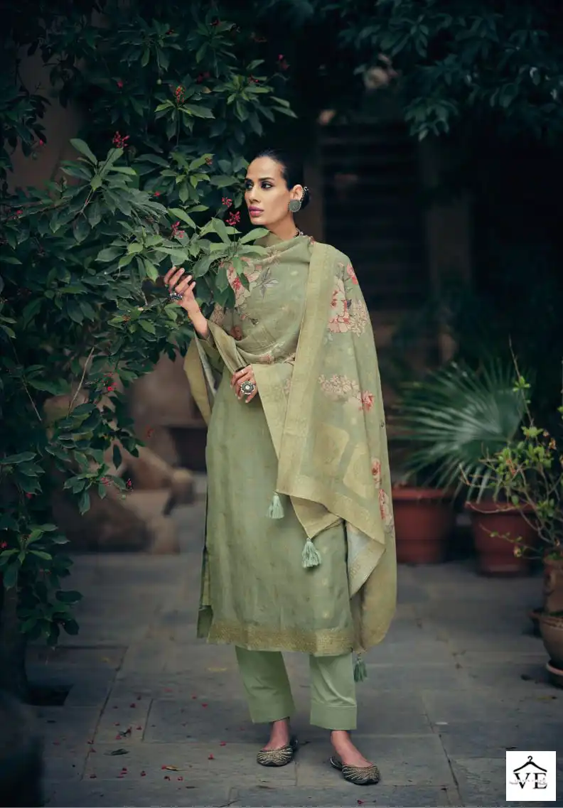 Ibiza Ellena Pure Linen Jaquard Wholesale Designer Salwar Suit Catalog — Wholesale Salwar Suits, MPA wholesale from Surat - Gallery Image 7