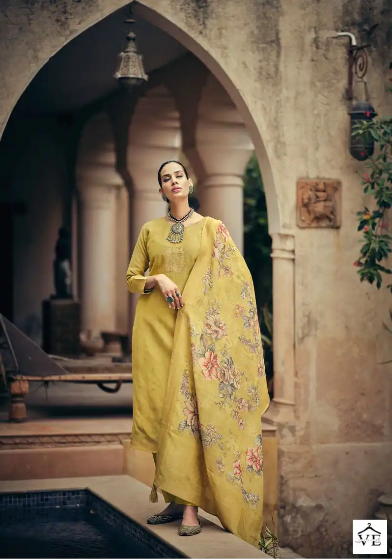 Ibiza Ellena Pure Linen Jaquard Wholesale Designer Salwar Suit Catalog — Wholesale Salwar Suits, MPA wholesale from Surat - Gallery Image 9