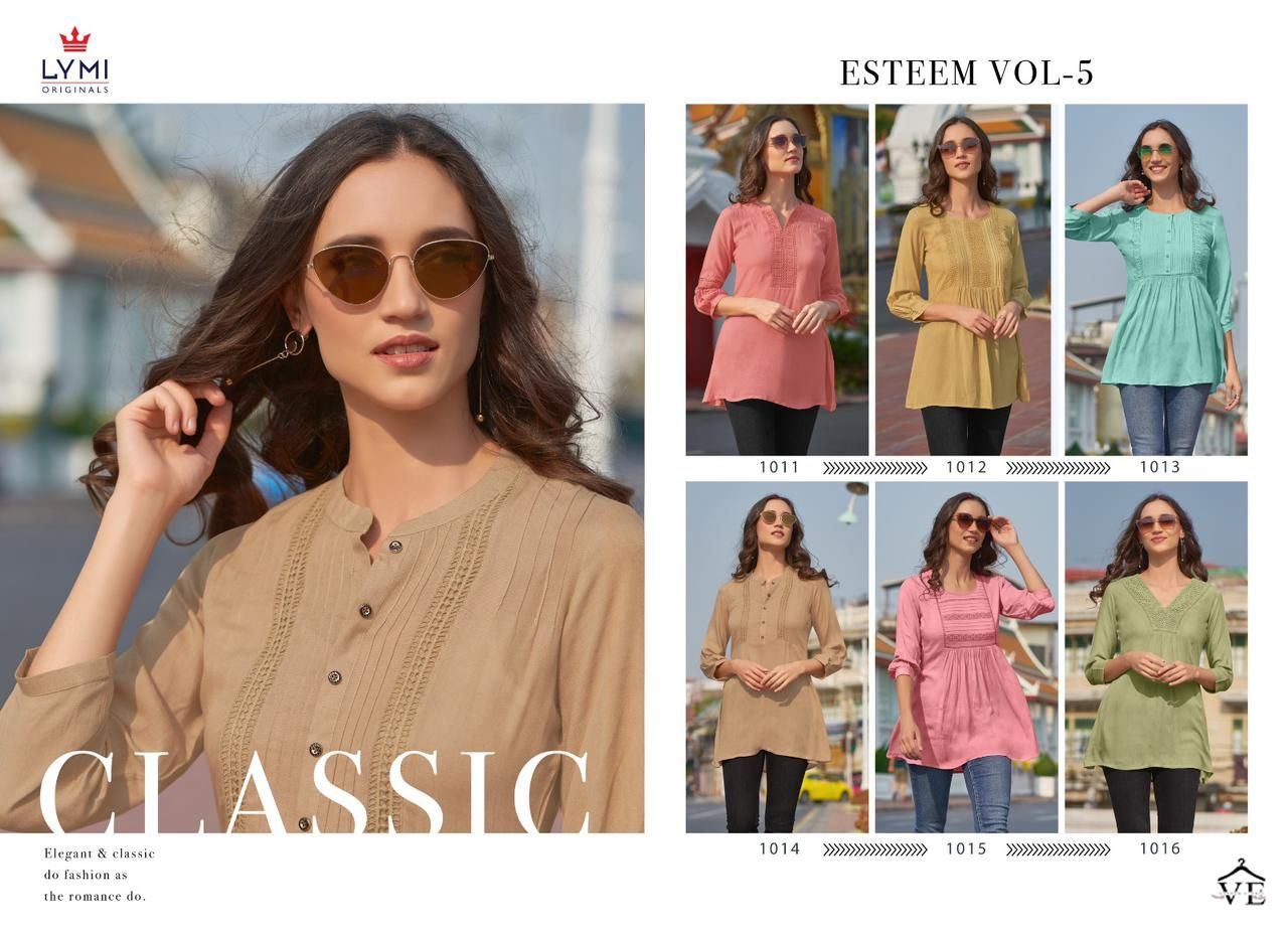 Vardan Ethnic Esteem Vol 5 Airjet Rayon Wholesale Kurtis Catalog — Wholesale Kurtis, MPA wholesale from Surat — view 6