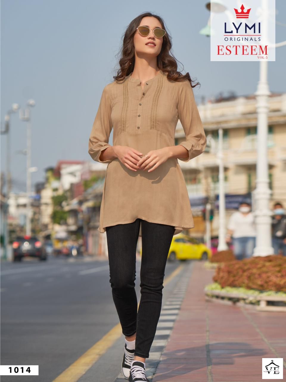 Vardan Ethnic Esteem Vol 5 Airjet Rayon Wholesale Kurtis Catalog — Wholesale Kurtis, MPA wholesale from Surat — view 5