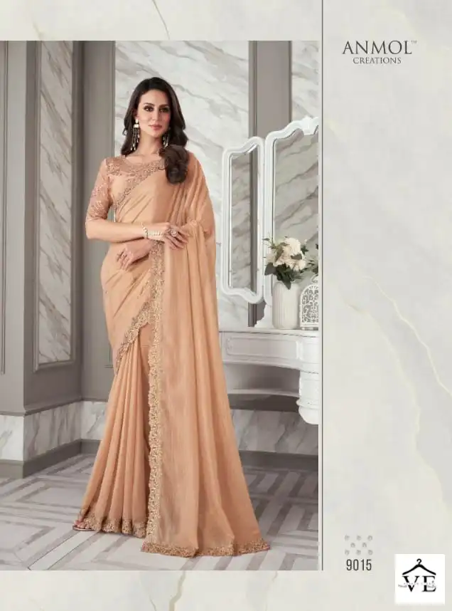 Anmol Exotique Vol-3 Georgette, Silk Wholesale Fancy Saree Catalog — Wholesale Sarees, MPA wholesale from Surat - Gallery Image 9