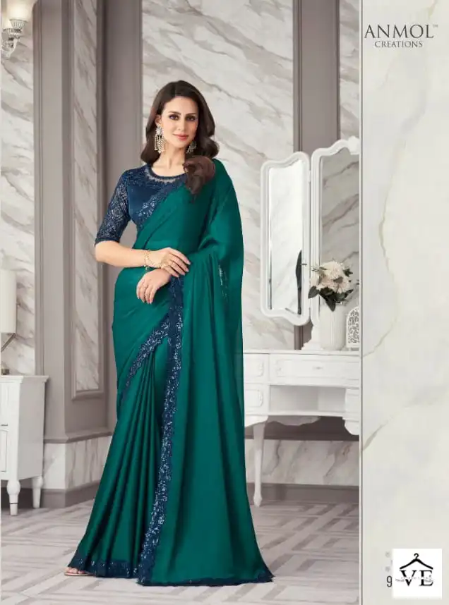Anmol Exotique Vol-3 Georgette, Silk Wholesale Fancy Saree Catalog — Wholesale Sarees, MPA wholesale from Surat - Gallery Image 10