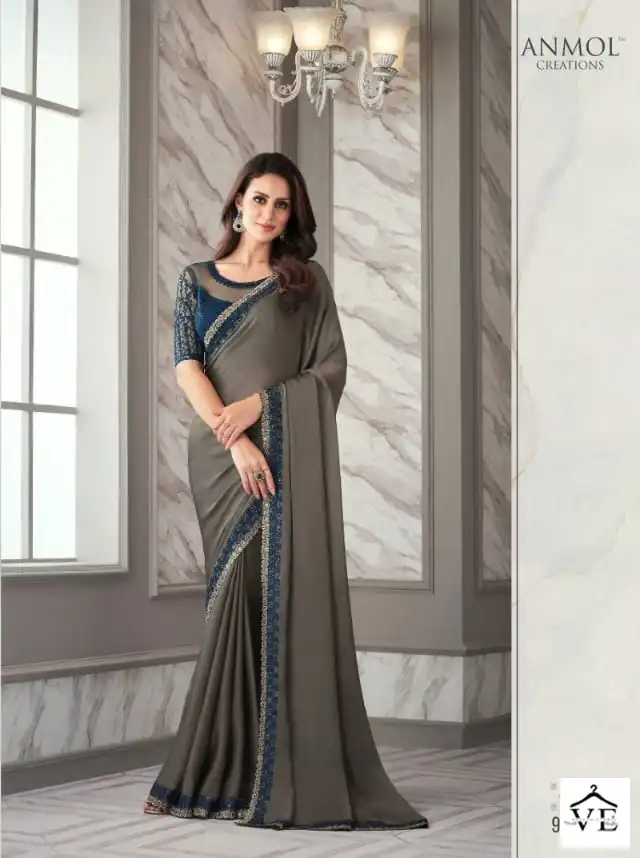 Anmol Exotique Vol-3 Georgette, Silk Wholesale Fancy Saree Catalog — Wholesale Sarees, MPA wholesale from Surat - Gallery Image 12