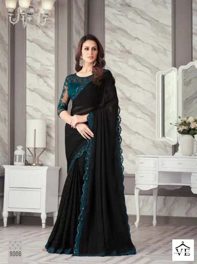 Anmol Exotique Vol-3 Georgette, Silk Wholesale Fancy Saree Catalog — Wholesale Sarees, MPA wholesale from Surat - Gallery Image 15