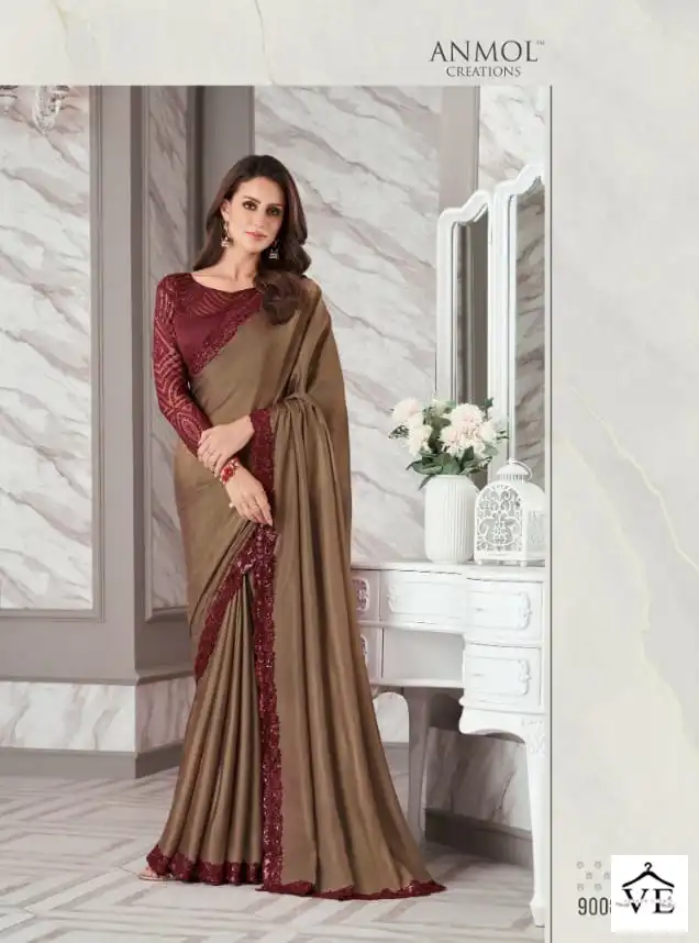 Anmol Exotique Vol-3 Georgette, Silk Wholesale Fancy Saree Catalog — Wholesale Sarees, MPA wholesale from Surat - Gallery Image 2
