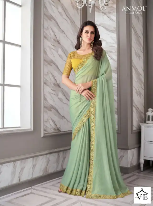 Anmol Exotique Vol-3 Georgette, Silk Wholesale Fancy Saree Catalog — Wholesale Sarees, MPA wholesale from Surat - Gallery Image 3