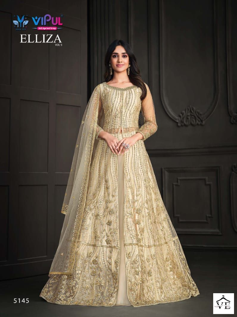 Vipul Elliza Vol 3 Net Wholesale Designer Salwar Suit Catalog — Wholesale Salwar Suits, MPA wholesale from Surat - Gallery Image 10