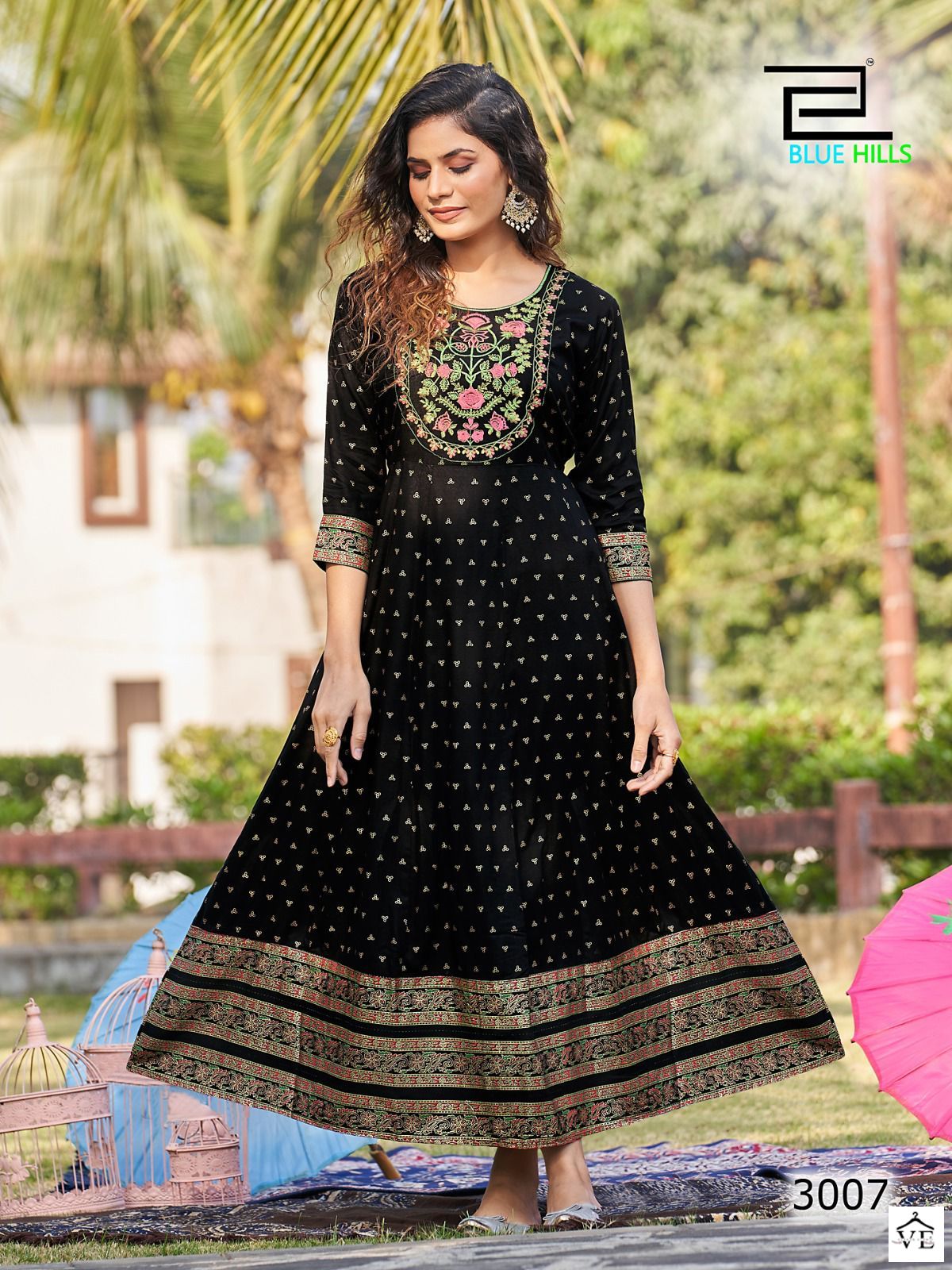 Blue Hills Encounter Vol 3 Rayon Foil Wholesale Kurtis Catalog — Wholesale Kurtis, MPA wholesale from Surat - Gallery Image 6