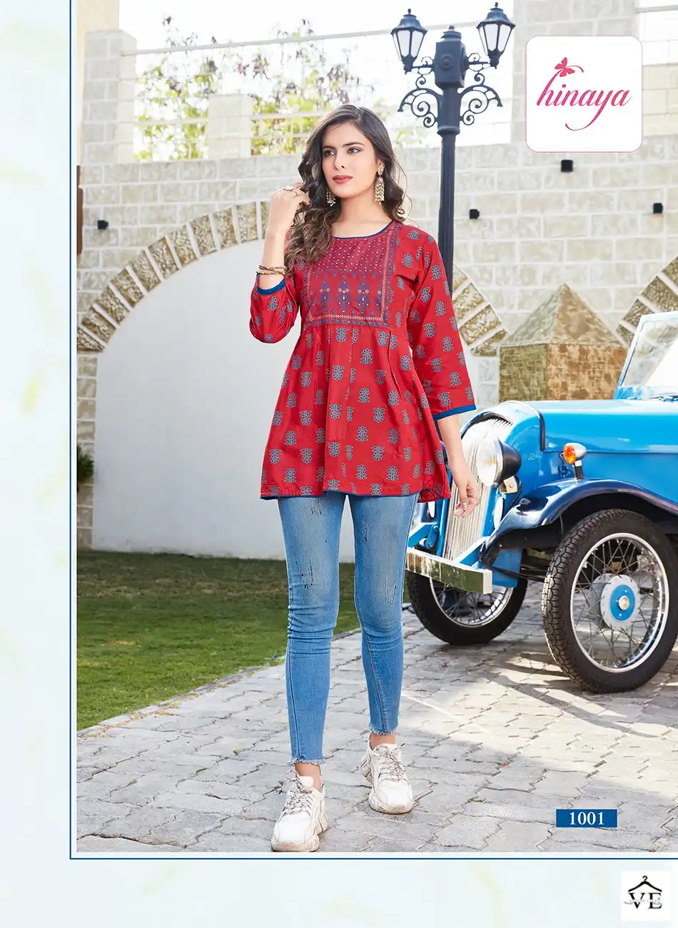 Hinaya Fashion 4 You Vol 1 Rayon Wholesale Kurti Catalog — Wholesale Kurtis, MPA wholesale from Surat - Gallery Image 2