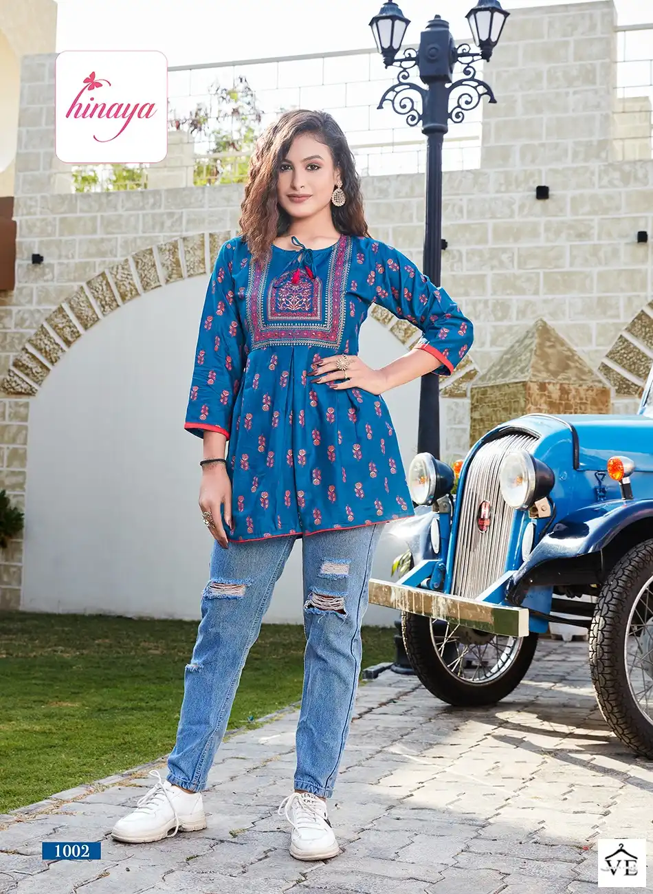 Hinaya Fashion 4 You Vol 1 Rayon Wholesale Kurti Catalog — Wholesale Kurtis, MPA wholesale from Surat - Gallery Image 3