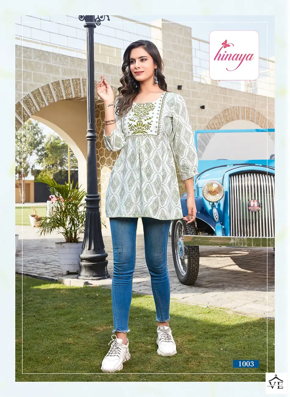 Hinaya Fashion 4 You Vol 1 Rayon Wholesale Kurti Catalog — Wholesale Kurtis, MPA wholesale from Surat - Gallery Image 4