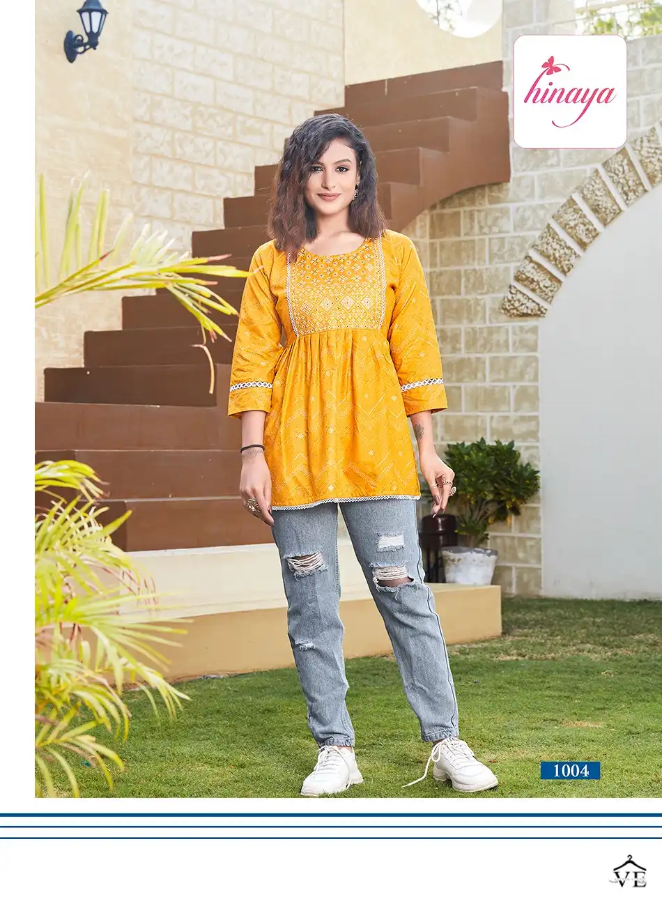 Hinaya Fashion 4 You Vol 1 Rayon Wholesale Kurti Catalog — Wholesale Kurtis, MPA wholesale from Surat - Gallery Image 5