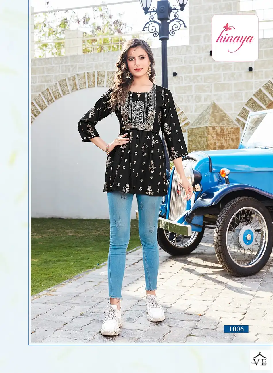 Hinaya Fashion 4 You Vol 1 Rayon Wholesale Kurti Catalog — Wholesale Kurtis, MPA wholesale from Surat - Gallery Image 7