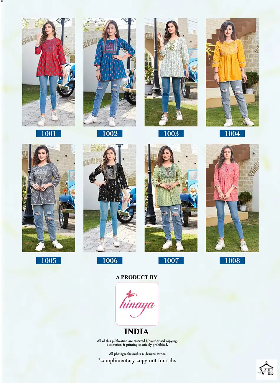 Hinaya Fashion 4 You Vol 1 Rayon Wholesale Kurti Catalog — Wholesale Kurtis, MPA wholesale from Surat — view 9