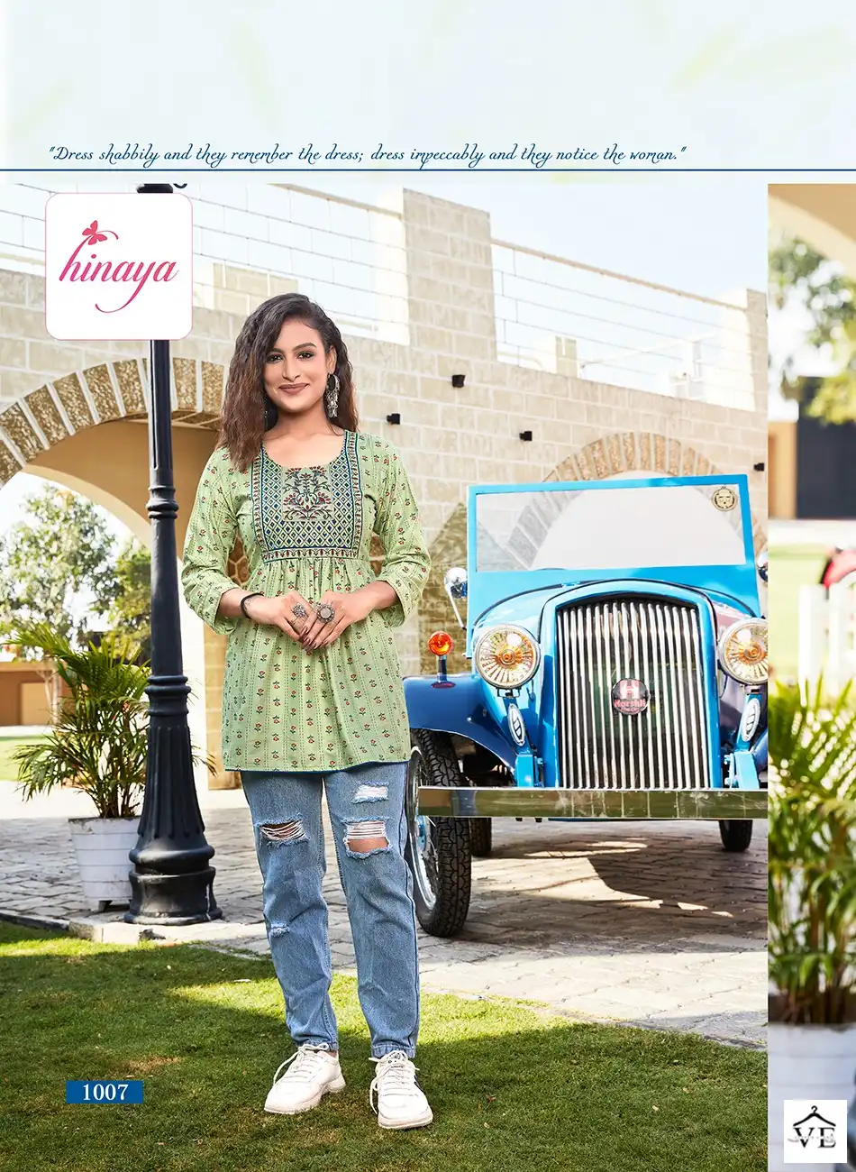 Hinaya Fashion 4 You Vol 1 Rayon Wholesale Kurti Catalog — Wholesale Kurtis, MPA wholesale from Surat - Gallery Image 8