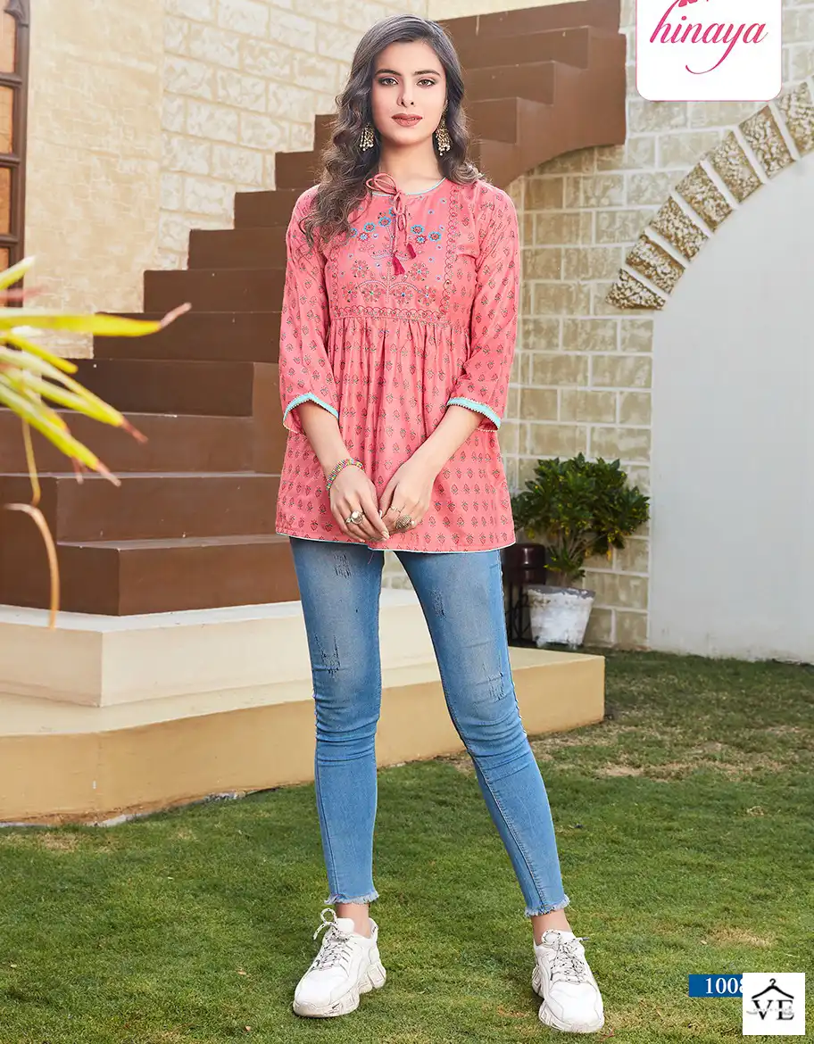 Hinaya Fashion 4 You Vol 1 Rayon Wholesale Kurti Catalog — Wholesale Kurtis, MPA wholesale from Surat — view 1