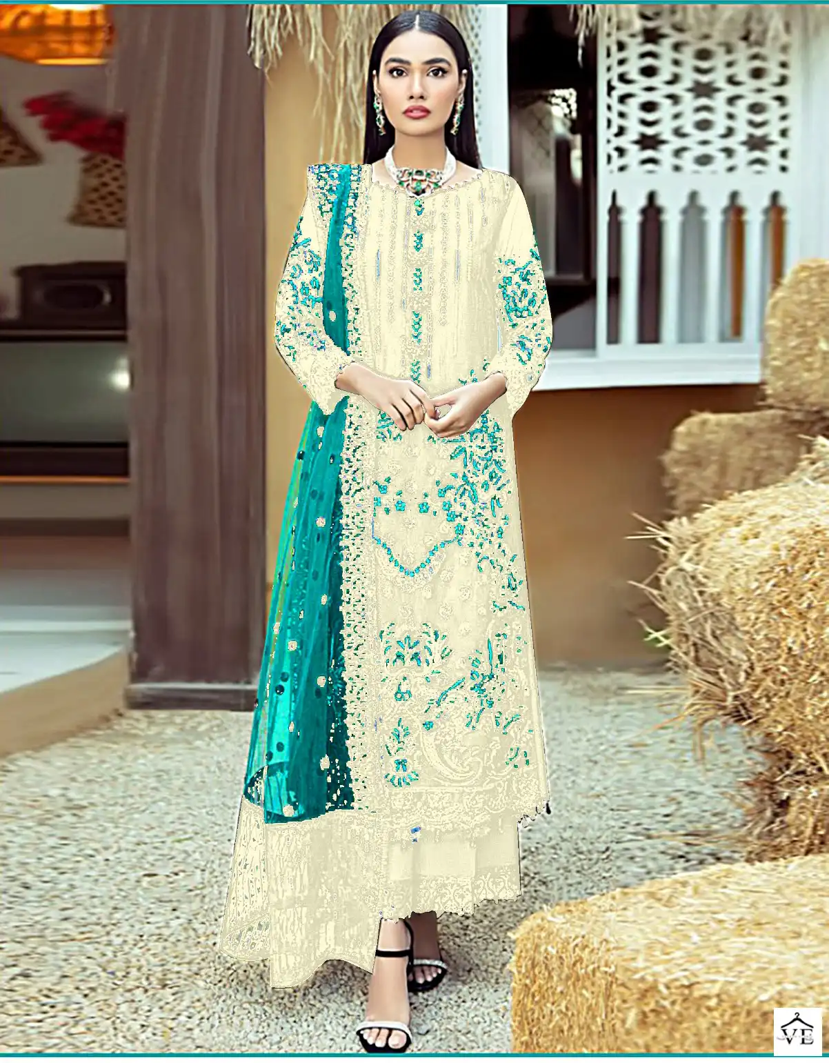 Fatima Fab 1028 Heavy Faux Georgette Wholesale Pakistani Suit Catalog — Wholesale Salwar Suits, MPA wholesale from Surat - Gallery Image 2