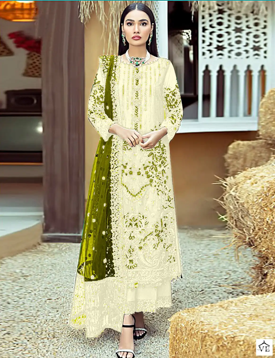 Fatima Fab 1028 Heavy Faux Georgette Wholesale Pakistani Suit Catalog — Wholesale Salwar Suits, MPA wholesale from Surat - Gallery Image 3