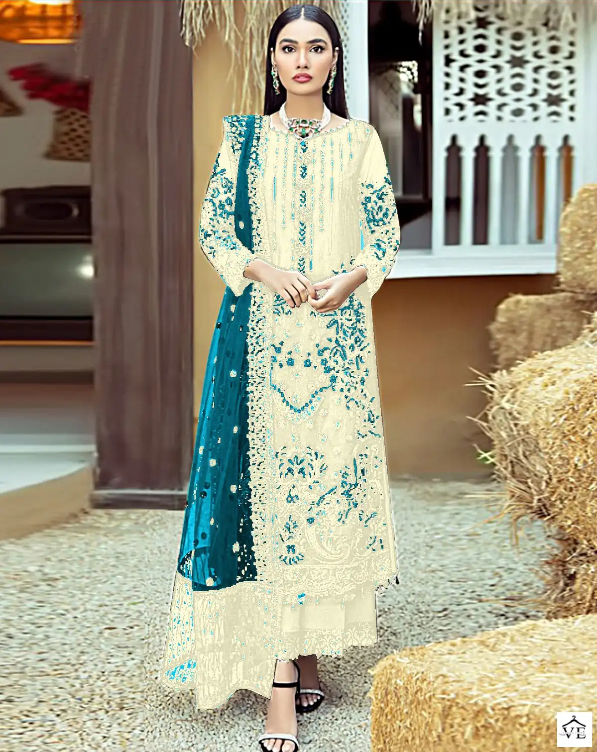 Fatima Fab 1028 Heavy Faux Georgette Wholesale Pakistani Suit Catalog — Wholesale Salwar Suits, MPA wholesale from Surat - Gallery Image 4