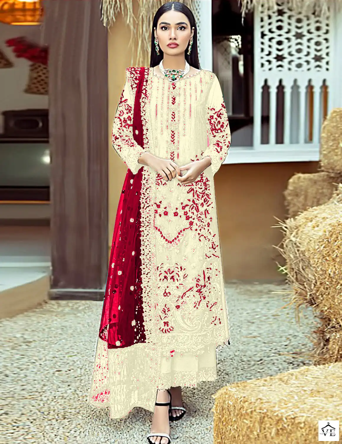 Fatima Fab 1028 Heavy Faux Georgette Wholesale Pakistani Suit Catalog — Wholesale Salwar Suits, MPA wholesale from Surat — view 1