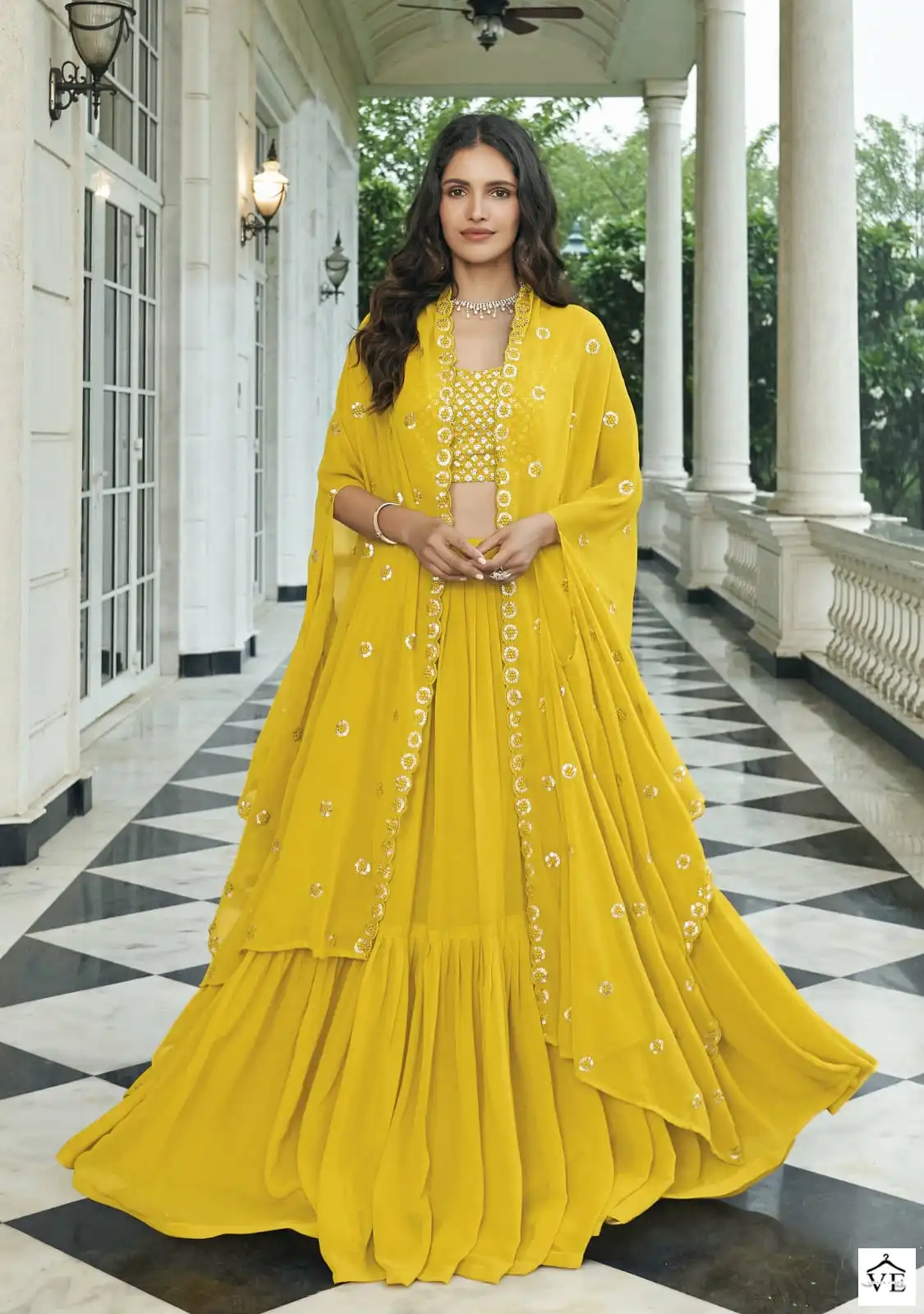 Shreematee Firoza Pure Foux Georgette Wholesale Lehenga Catalog — Wholesale Lehenga, MPA wholesale from Surat - Gallery Image 2