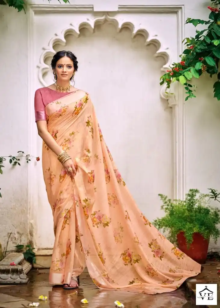 Kashvi Creation Flora Satin Wholesale Sarees Catalog — Wholesale Sarees, Kashvi Creation wholesale from Surat - Gallery Image 7