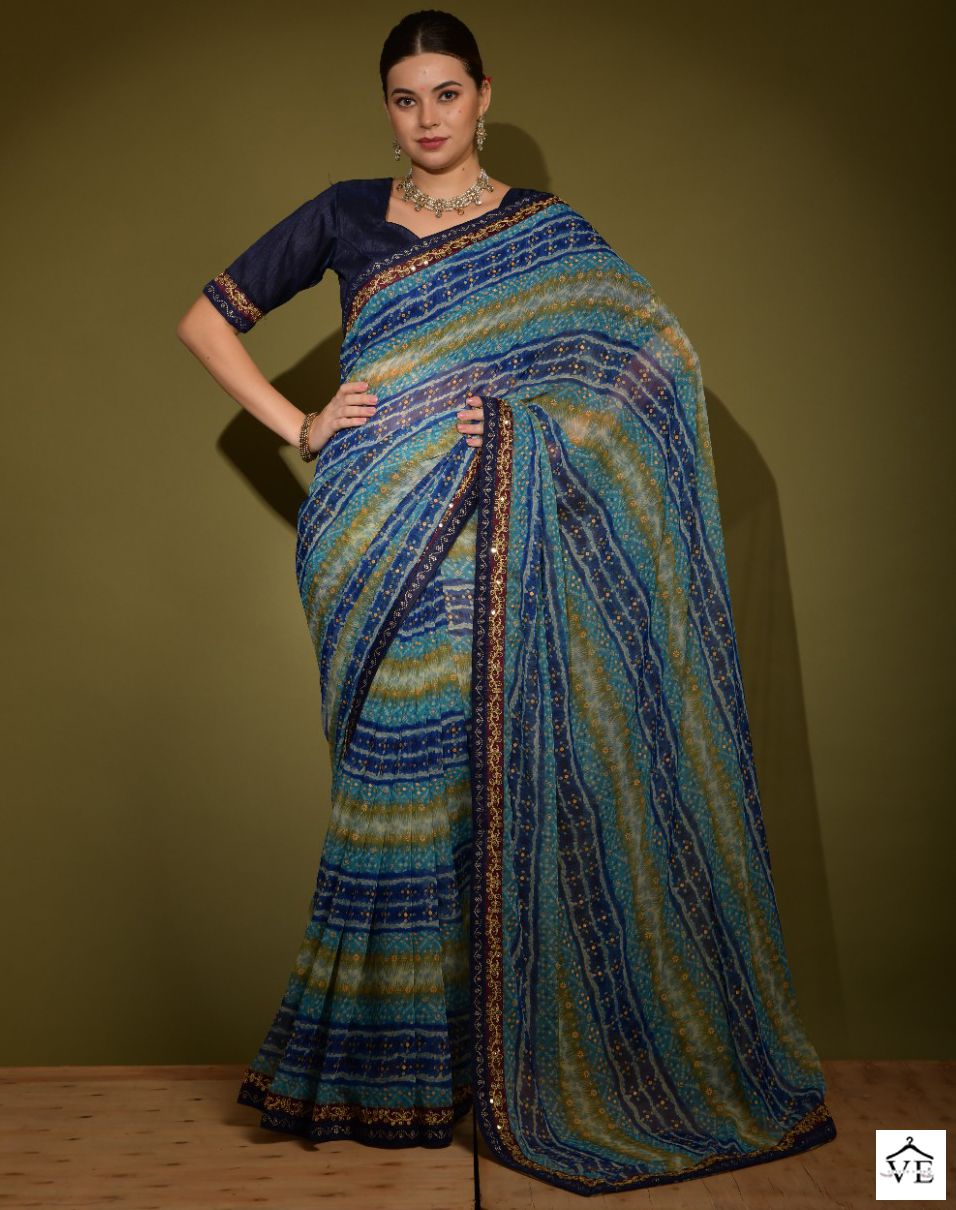 Vardan Ethnic Floral Vol 11 Chiffon Wholesale Sarees Catalog — Wholesale Sarees, MPA wholesale from Surat — view 1
