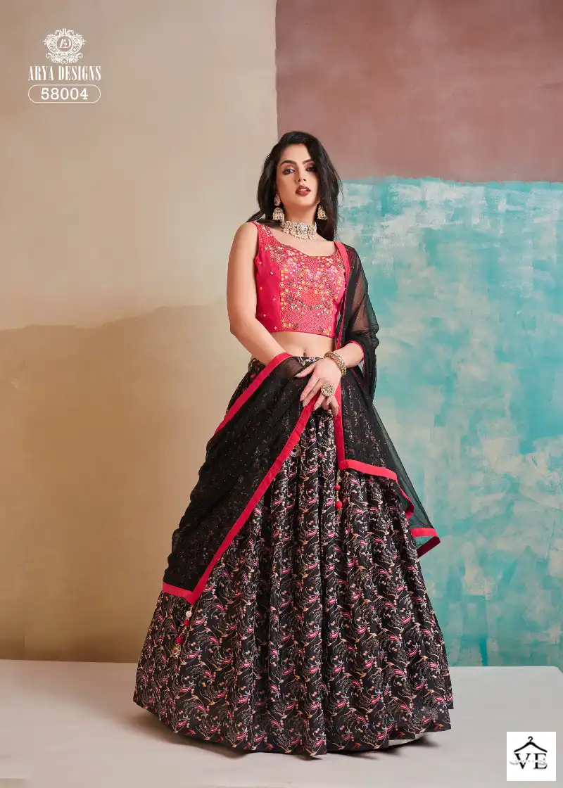 Arya Floral Vol-6 Chinon Wholesale Readymade Lehenga Catalog — Wholesale Lehenga, MPA wholesale from Surat - Gallery Image 3