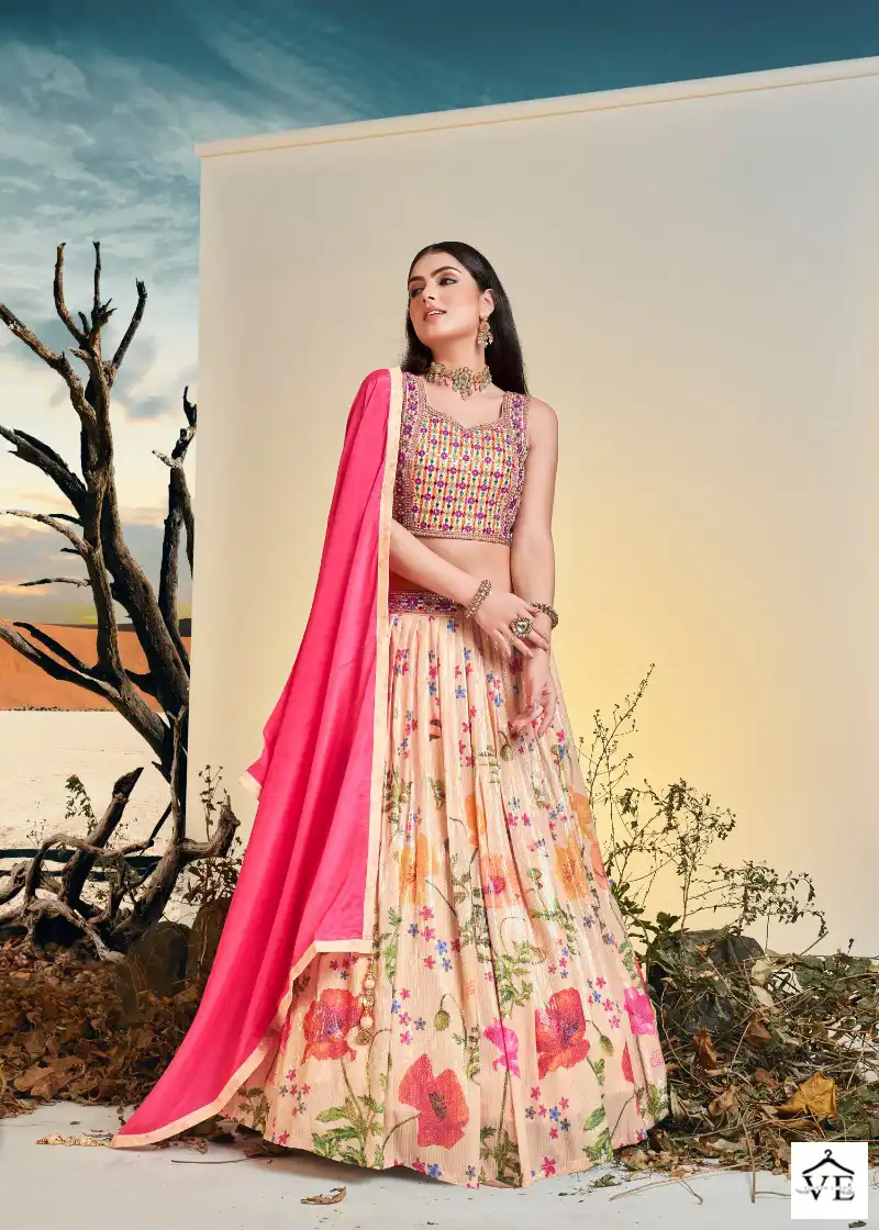 Arya Floral Vol 7 Chinon Silk Wholesale Readymade Lehenga Catalog — Wholesale Lehenga, MPA wholesale from Surat — view 2