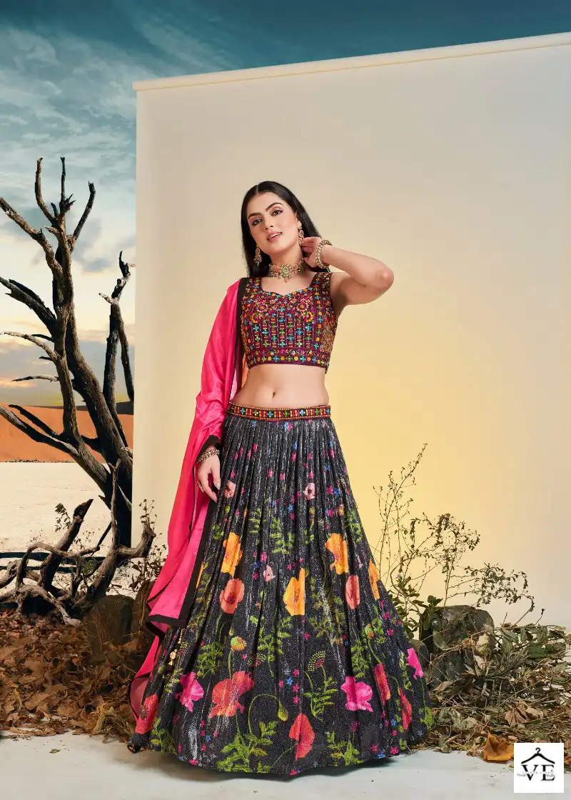 Arya Floral Vol 7 Chinon Silk Wholesale Readymade Lehenga Catalog — Wholesale Lehenga, MPA wholesale from Surat — view 3
