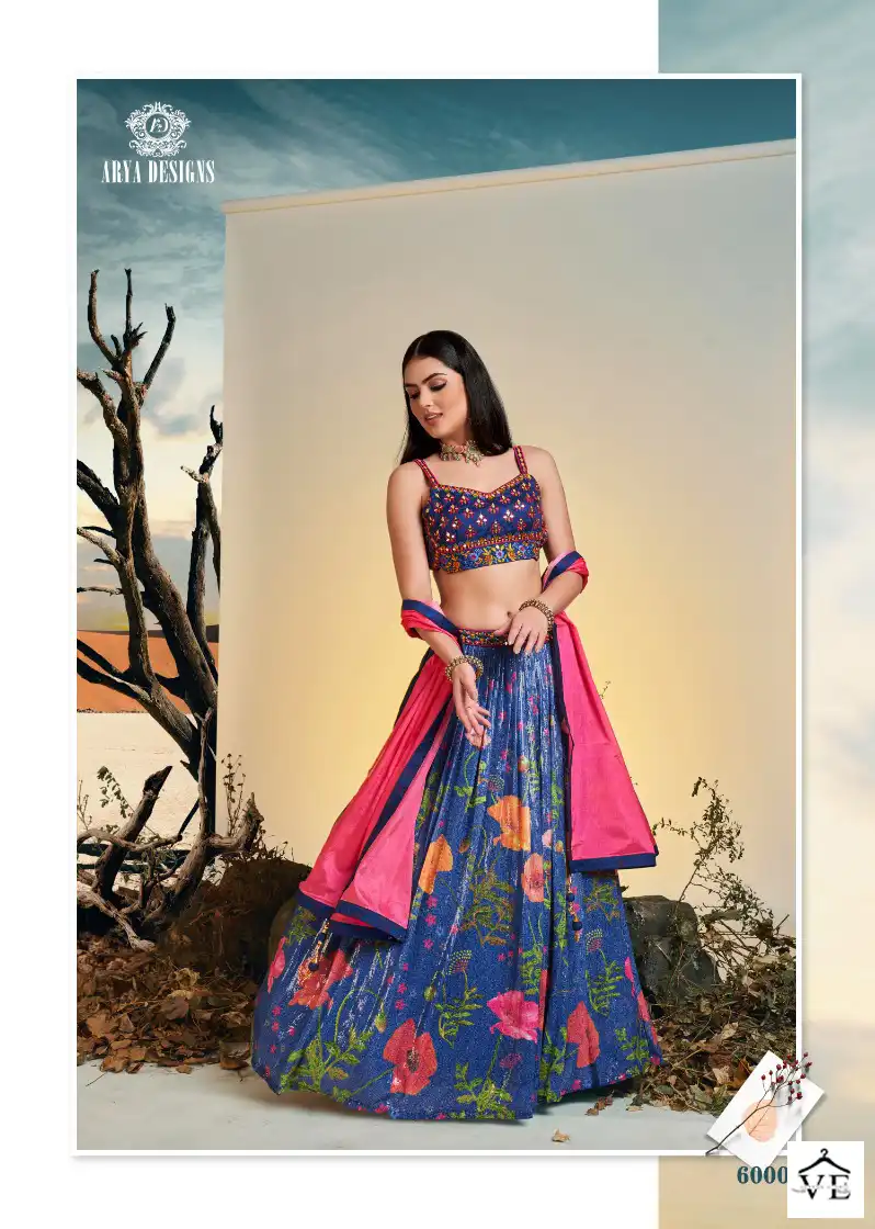 Arya Floral Vol 7 Chinon Silk Wholesale Readymade Lehenga Catalog — Wholesale Lehenga, MPA wholesale from Surat — view 5
