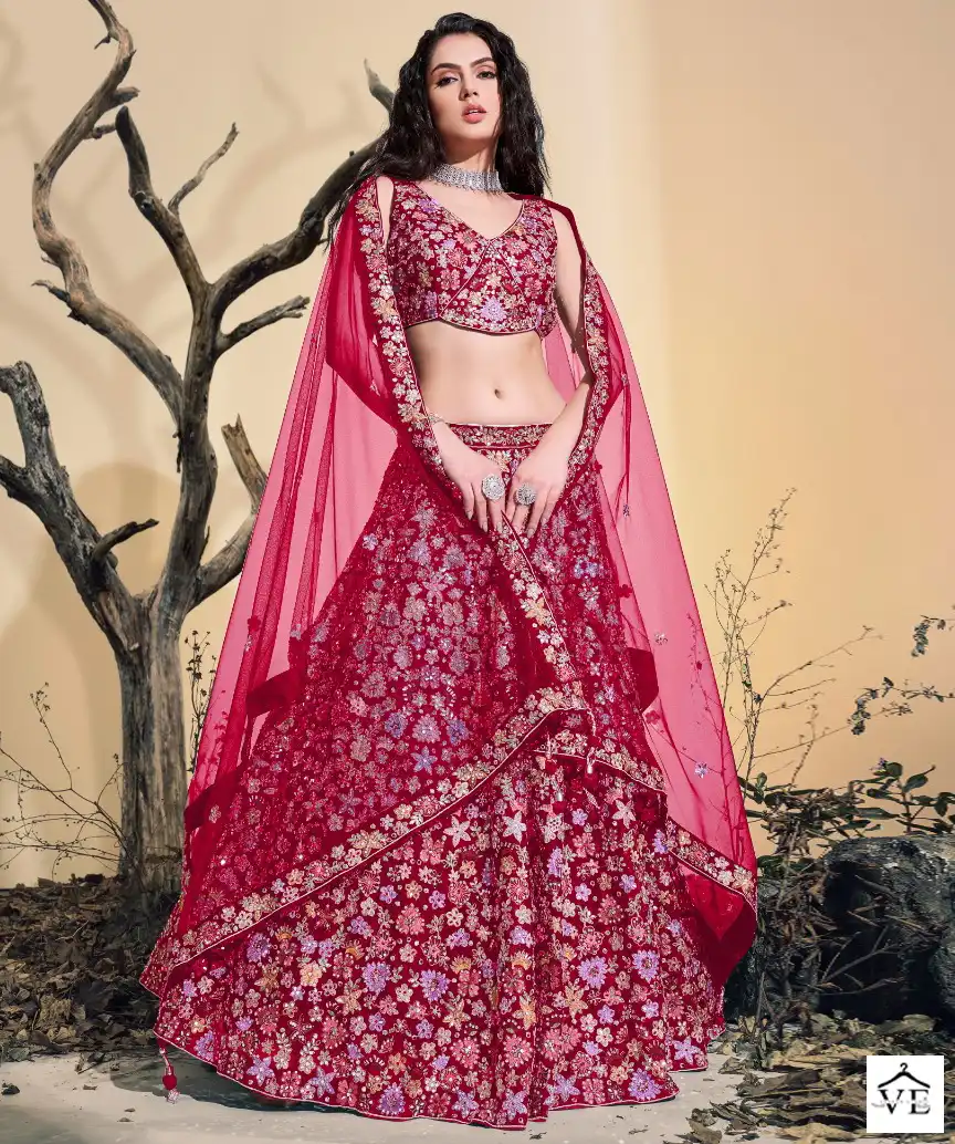Arya Floral Vol-8 Soft Net Wholesale Lehenga Catalog — Wholesale Lehenga, MPA wholesale from Surat — view 1