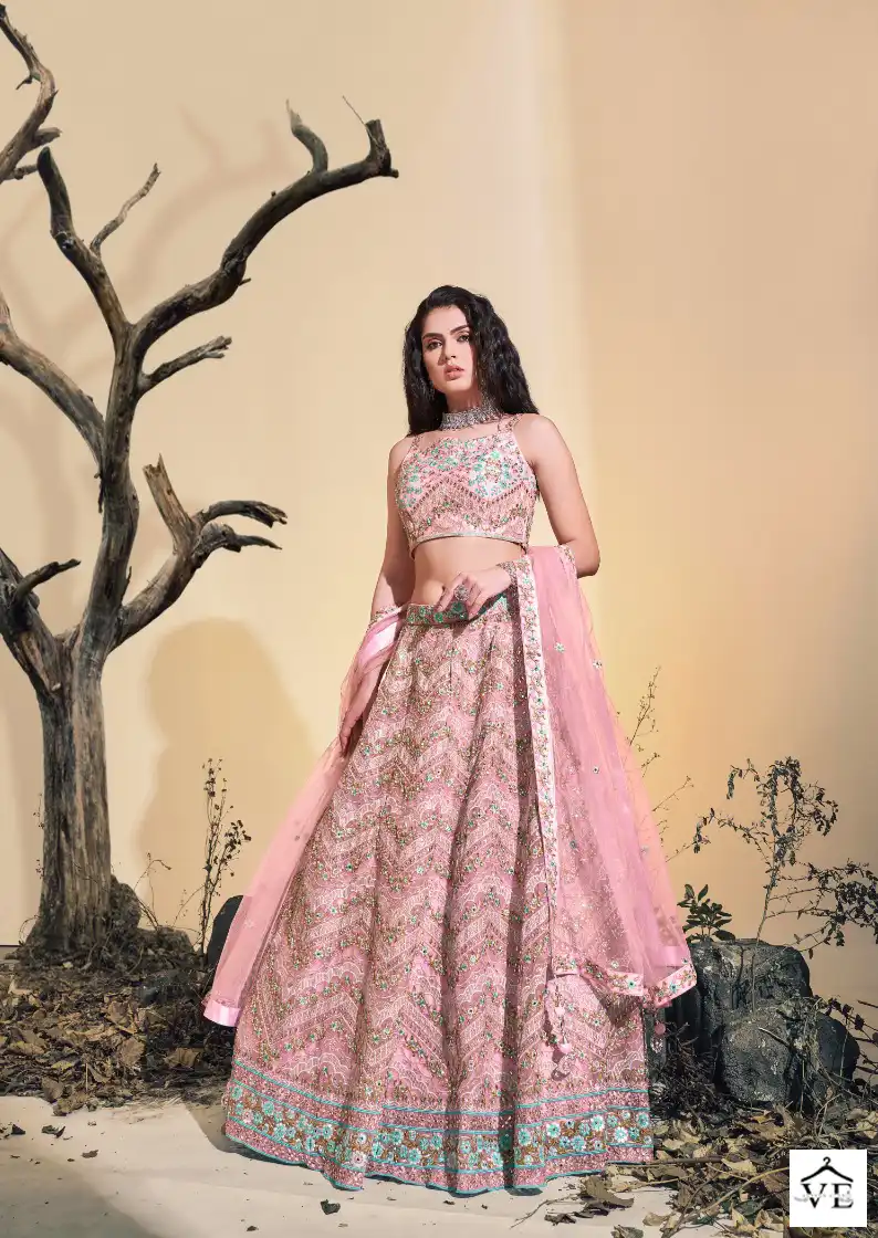 Arya Floral Vol-8 Soft Net Wholesale Lehenga Catalog — Wholesale Lehenga, MPA wholesale from Surat - Gallery Image 4