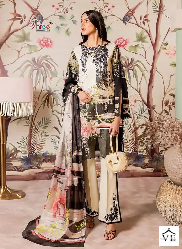 Shree Fabs Florance Pure Cotton Wholesale Pakistani Suit Catalog — Wholesale Salwar Suits, MPA wholesale from Surat - Gallery Image 5