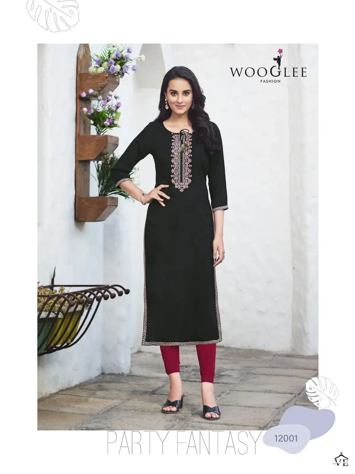 Wooglee Florance Rayon Buti Wholesale Kurti Catalog — Wholesale Kurtis, MPA wholesale from Surat - Gallery Image 2