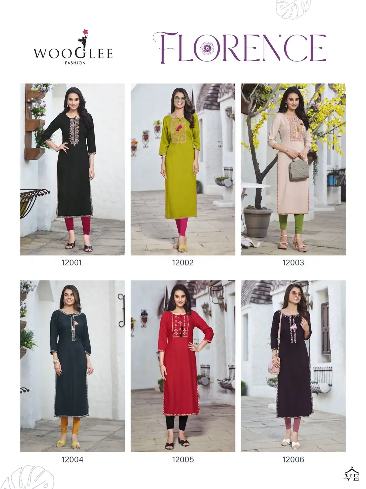 Wooglee Florance Rayon Buti Wholesale Kurti Catalog — Wholesale Kurtis, MPA wholesale from Surat — view 7