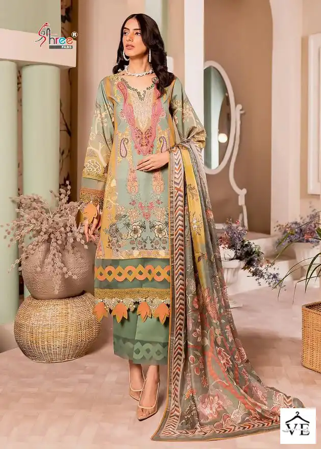 Shree Fabs Florance Pure Cotton Wholesale Pakistani Suit Catalog — Wholesale Salwar Suits, MPA wholesale from Surat - Gallery Image 7