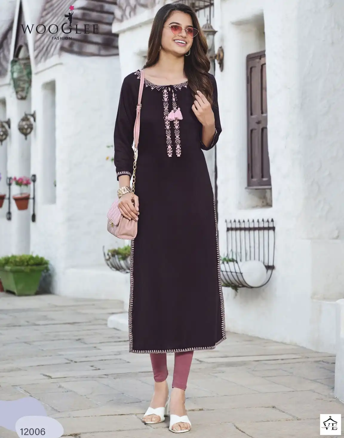 Wooglee Florance Rayon Buti Wholesale Kurti Catalog — Wholesale Kurtis, MPA wholesale from Surat — view 1