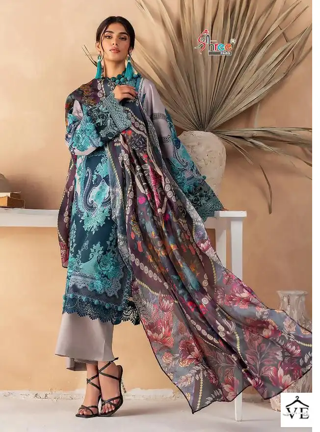 Shree Fabs Florance Pure Cotton Wholesale Pakistani Suit Catalog — Wholesale Salwar Suits, MPA wholesale from Surat - Gallery Image 4