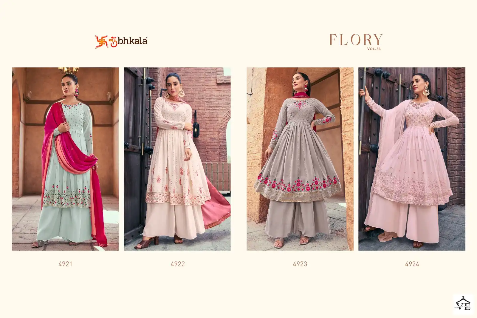 Shubhkala Flory Vol 36 Georgette Wholesale Readymade Designer Salwar Suit Catalog - Image 6